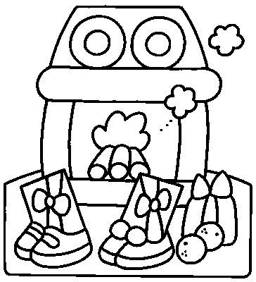 Skarpety świąteczne kolorowanki